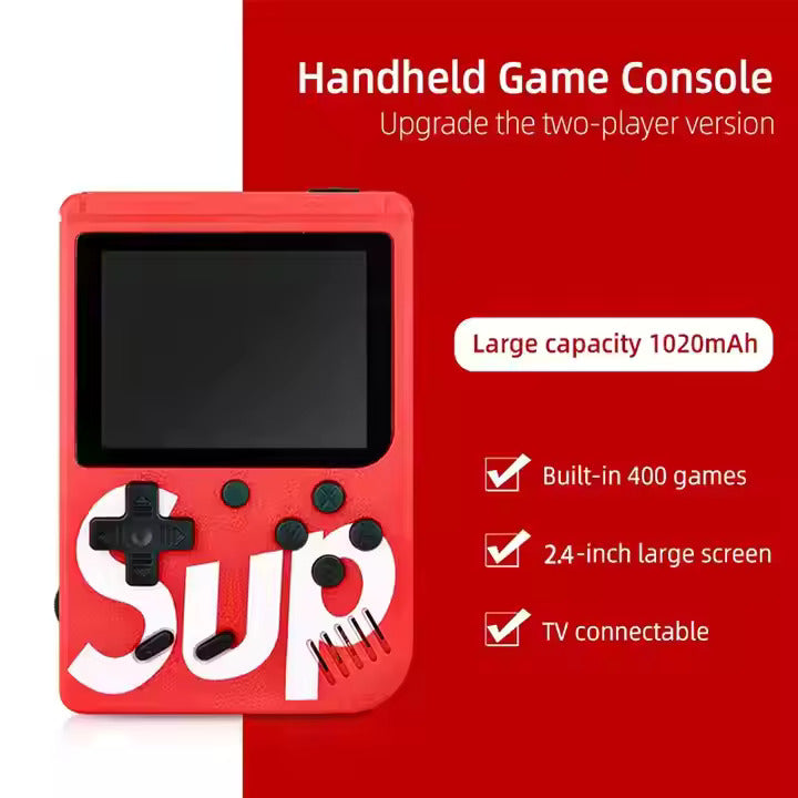 SUP 400‑in‑1 Retro Handheld Game Console – Pocket-Sized Classic Gaming with TV Output